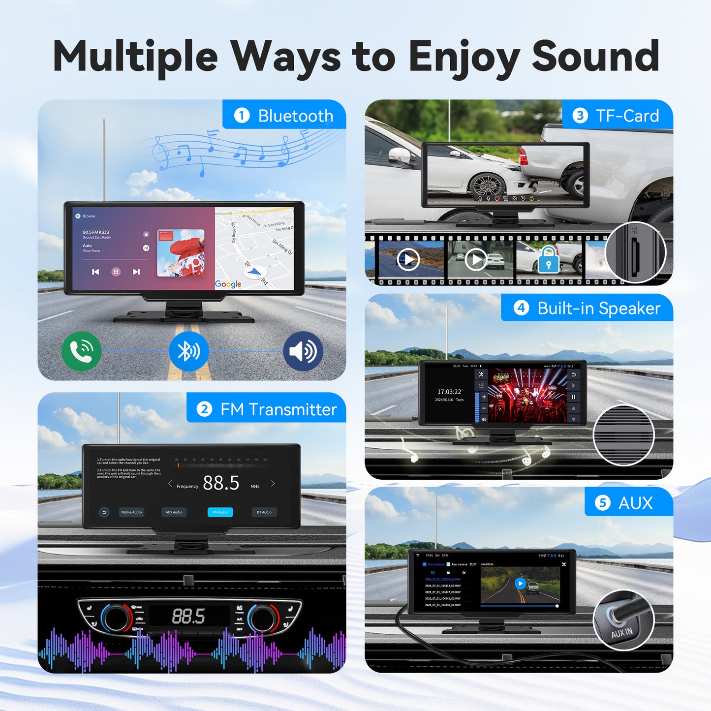 P2:1-seg TV Portable Android & CarPlay Touch Screen for Cars