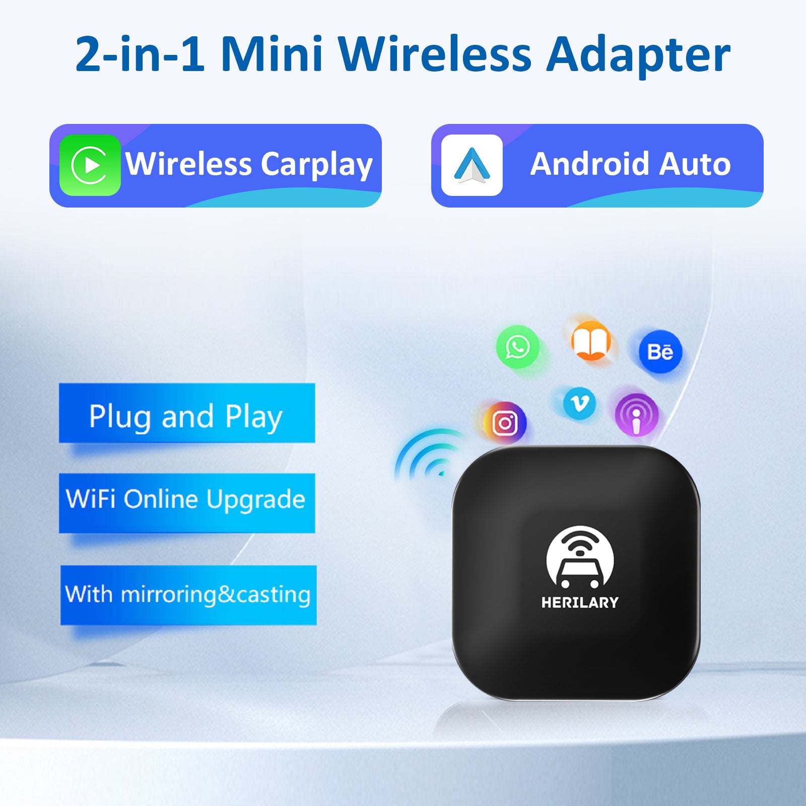 UP TO 40% OFF! Wireless Android Auto & Apple CarPlay 2 in 1 