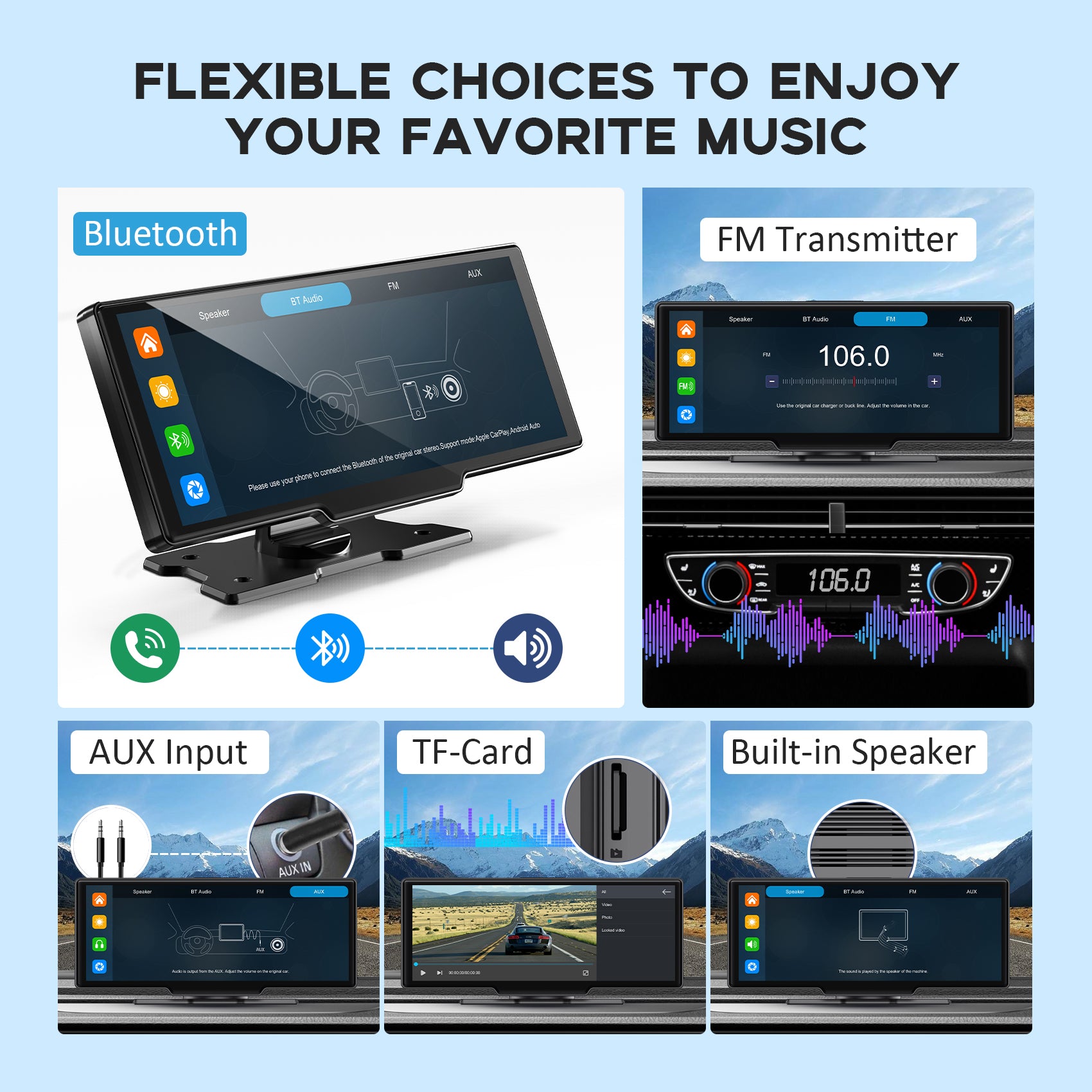 P1 Wireless CarPlay & Android Auto Display Screen