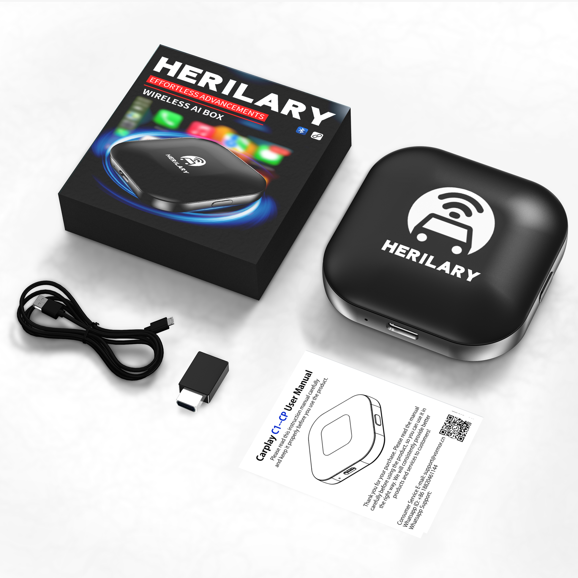 HERILARY C1 Wireless Android Auto & Apple CarPlay 2 in 1 HERILARY C1 Wireless Android Auto & Apple CarPlay 2 in 1