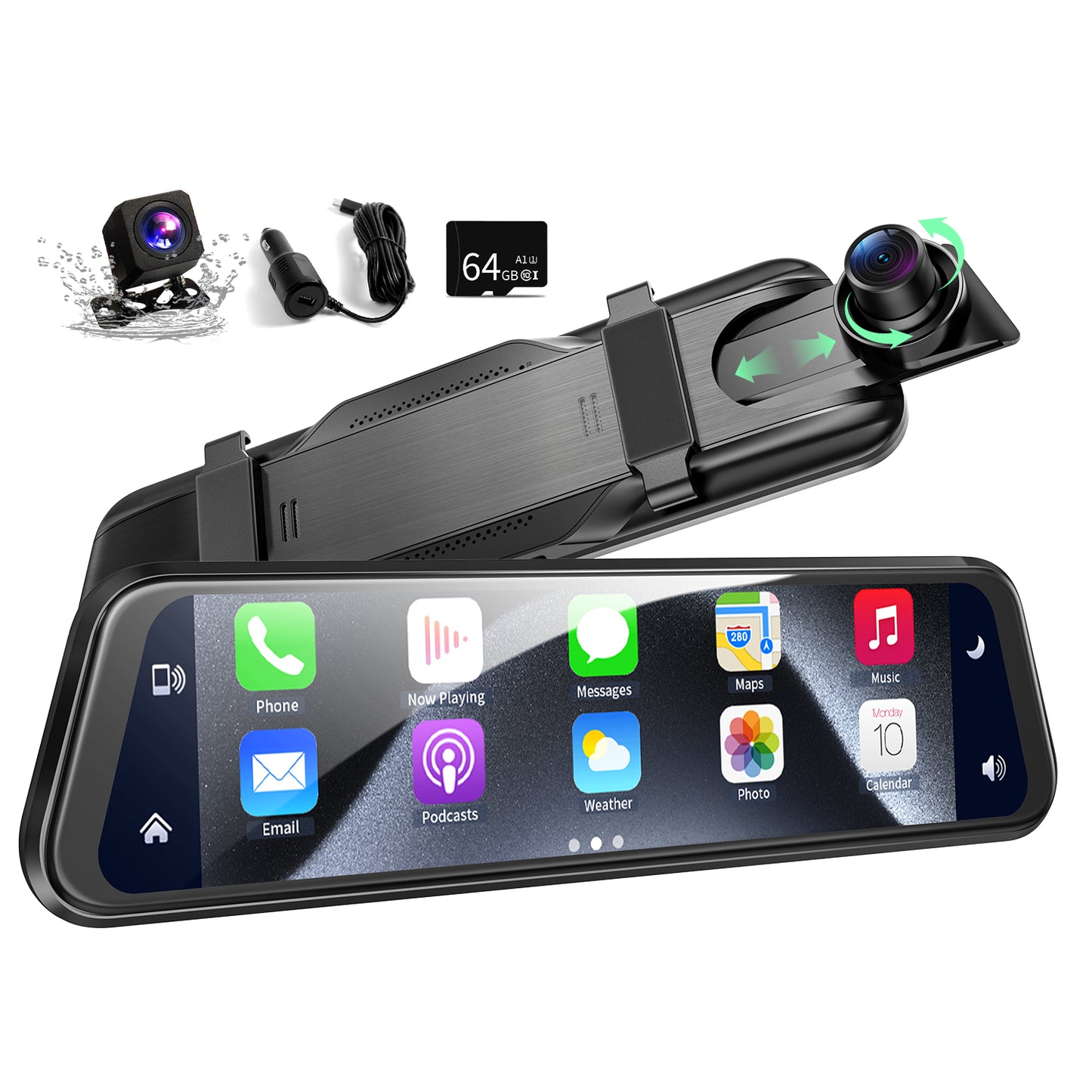 P11: 2.5K Dash Cam Wireless CarPlay Screen