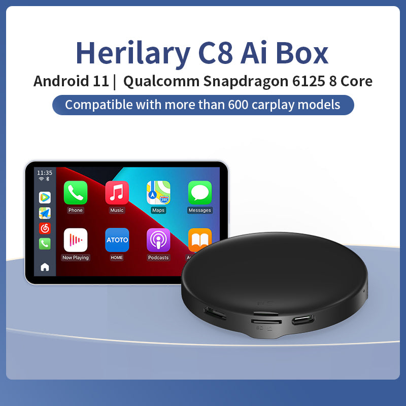 C8 Carplay 3 in 1 Ai Box. Support 4G SIM Card and HDMI output